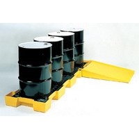 Eagle Manufacturing Company 1647 Eagle Four Drum Polyethylene In-Line Spill Platform With 66 Gallon Secondary Spill Capacity 106